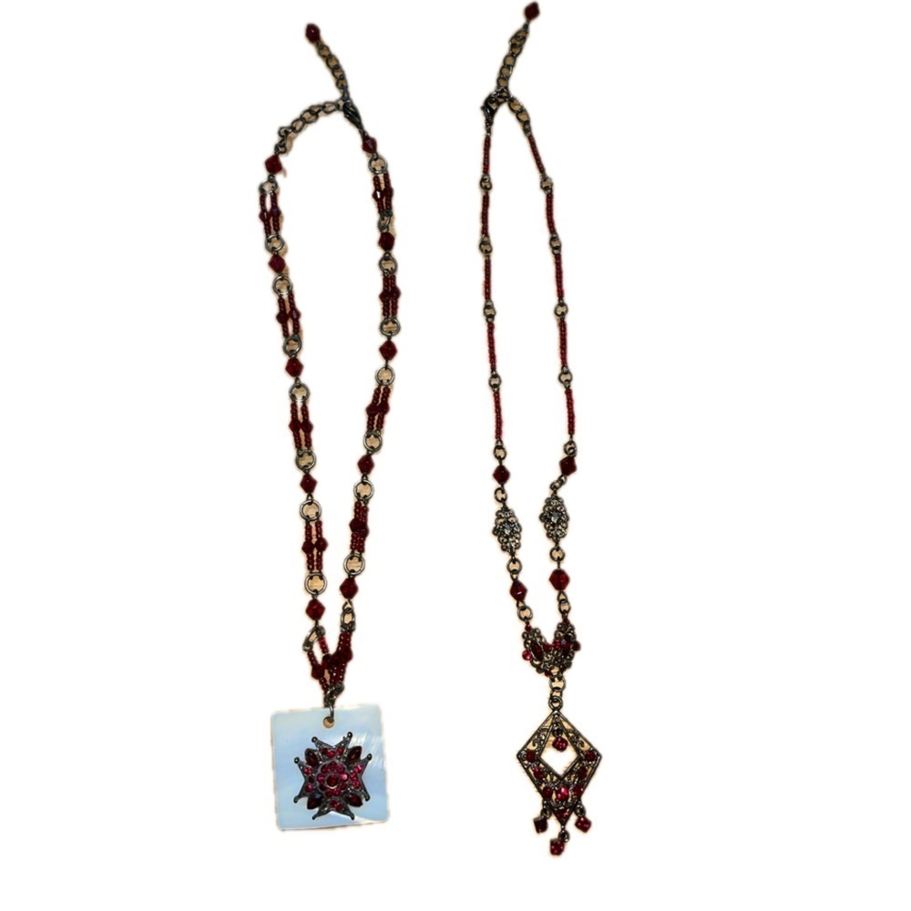 Vintage Necklaces (2) Beaded and Silvertone,Women’s